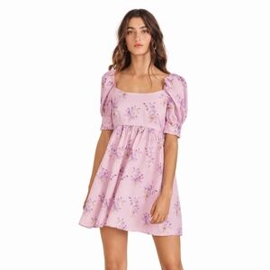 Loveshackfancy Bennington Babydoll  Floral Mini Dress Size 8